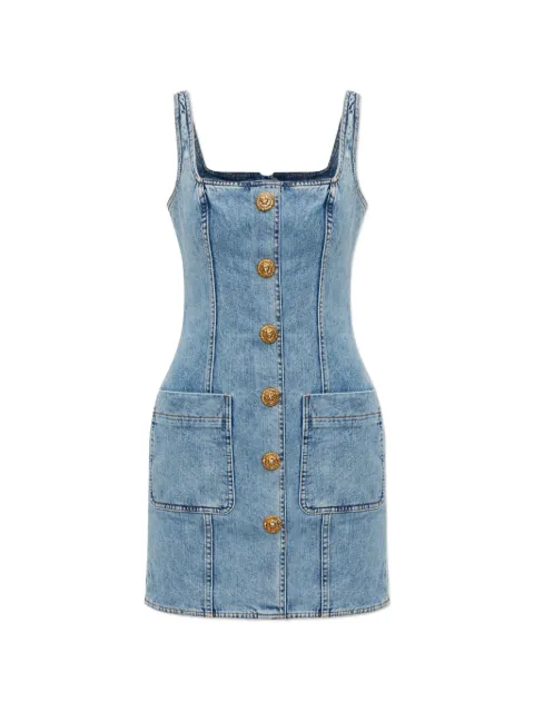 Balmain vestido de mezclilla con botones