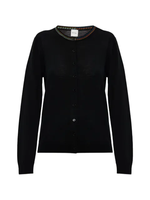 Paul Smith button multicoloured trim cardigan