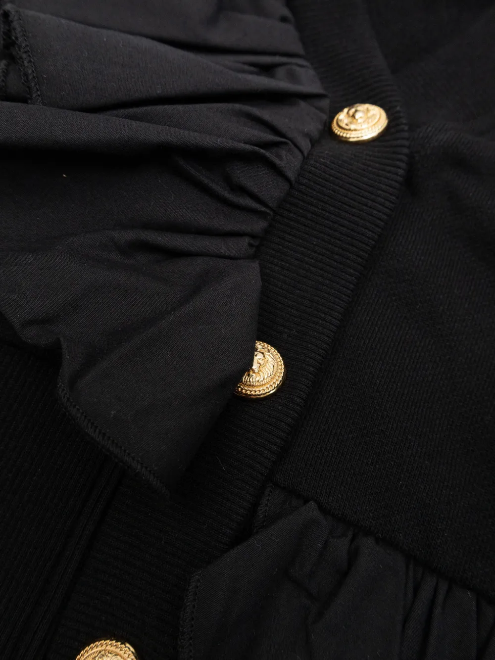 Balmain Kids Vest met geribbelde afwerking Zwart