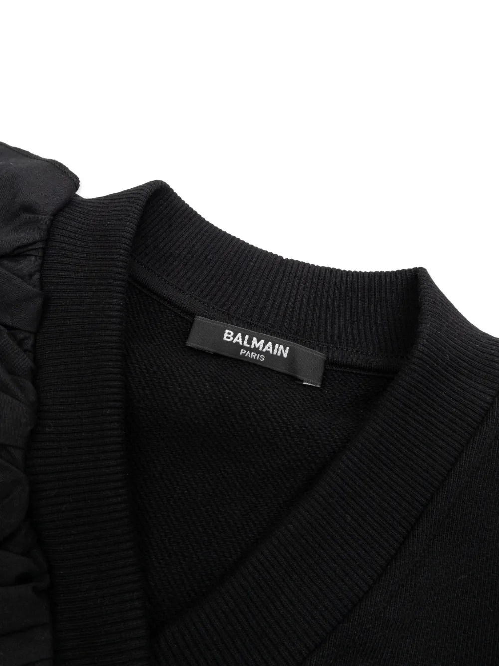 Balmain Kids Vest met geribbelde afwerking Zwart
