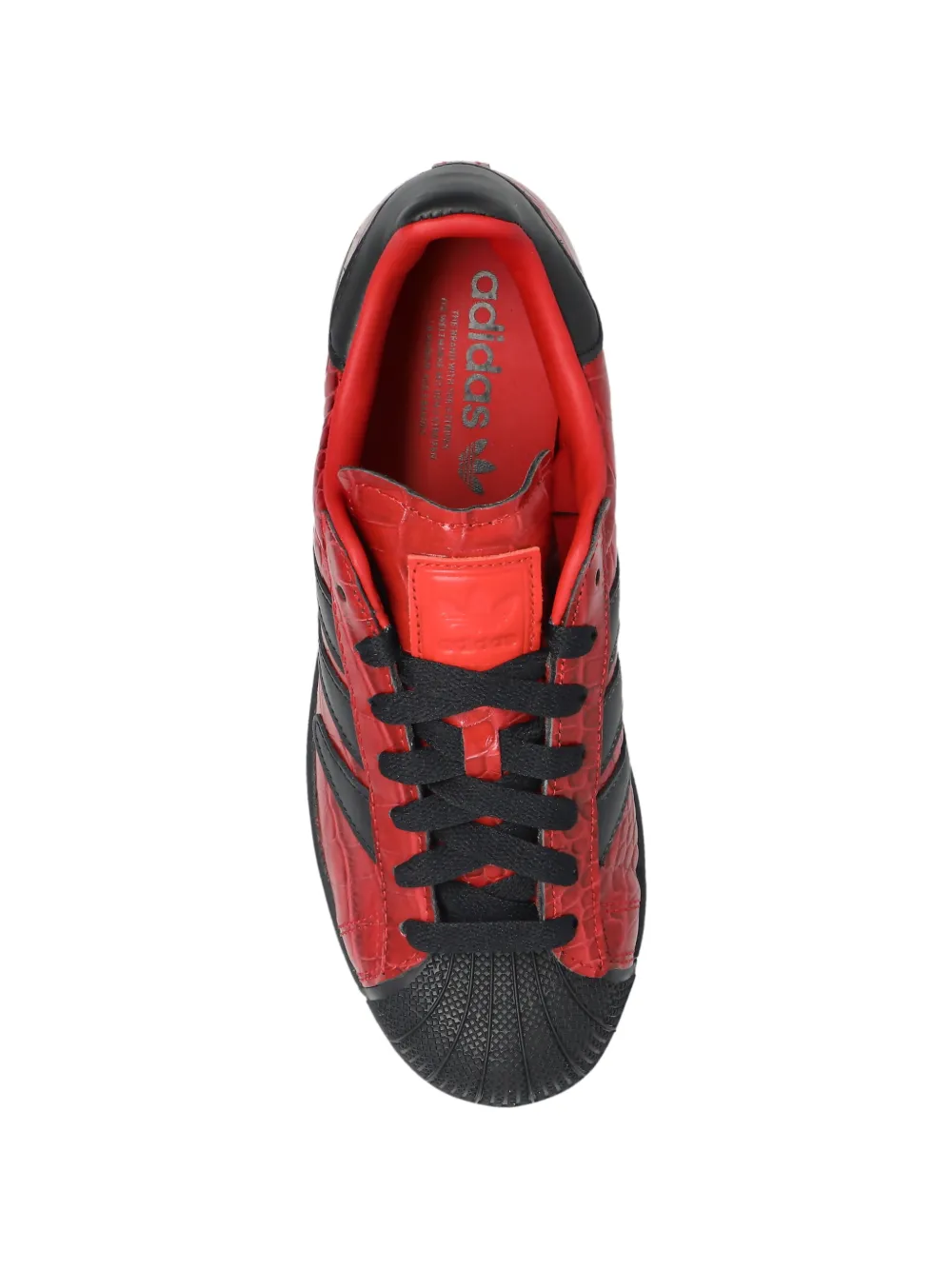 adidas Superstar II sneakers met krokodillen-reliëf Rood