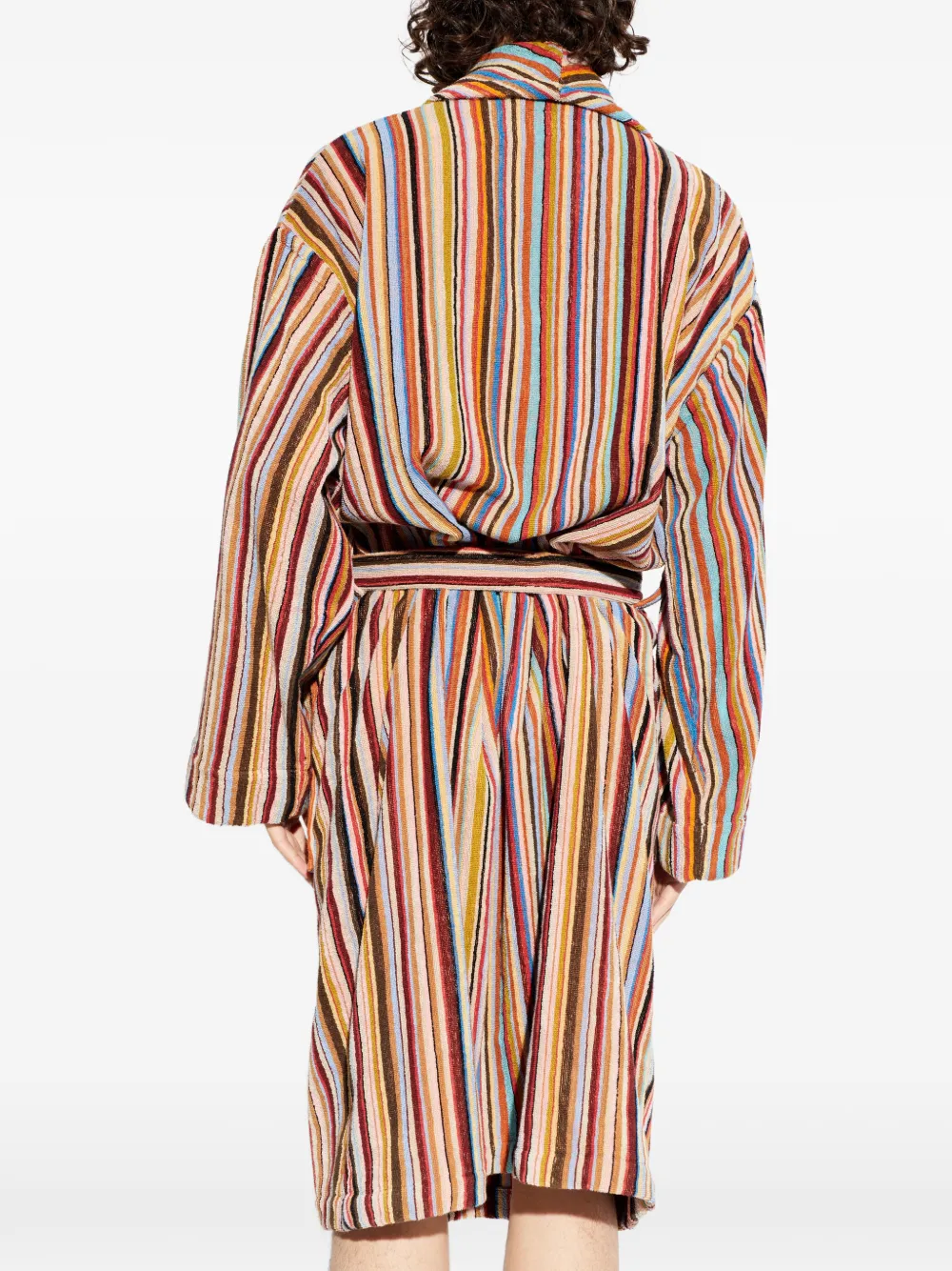  Paul Smith Striped Belted Robe - Red 