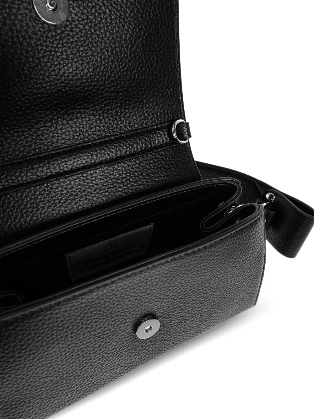 debossed-orb chain-strap shoulder bag