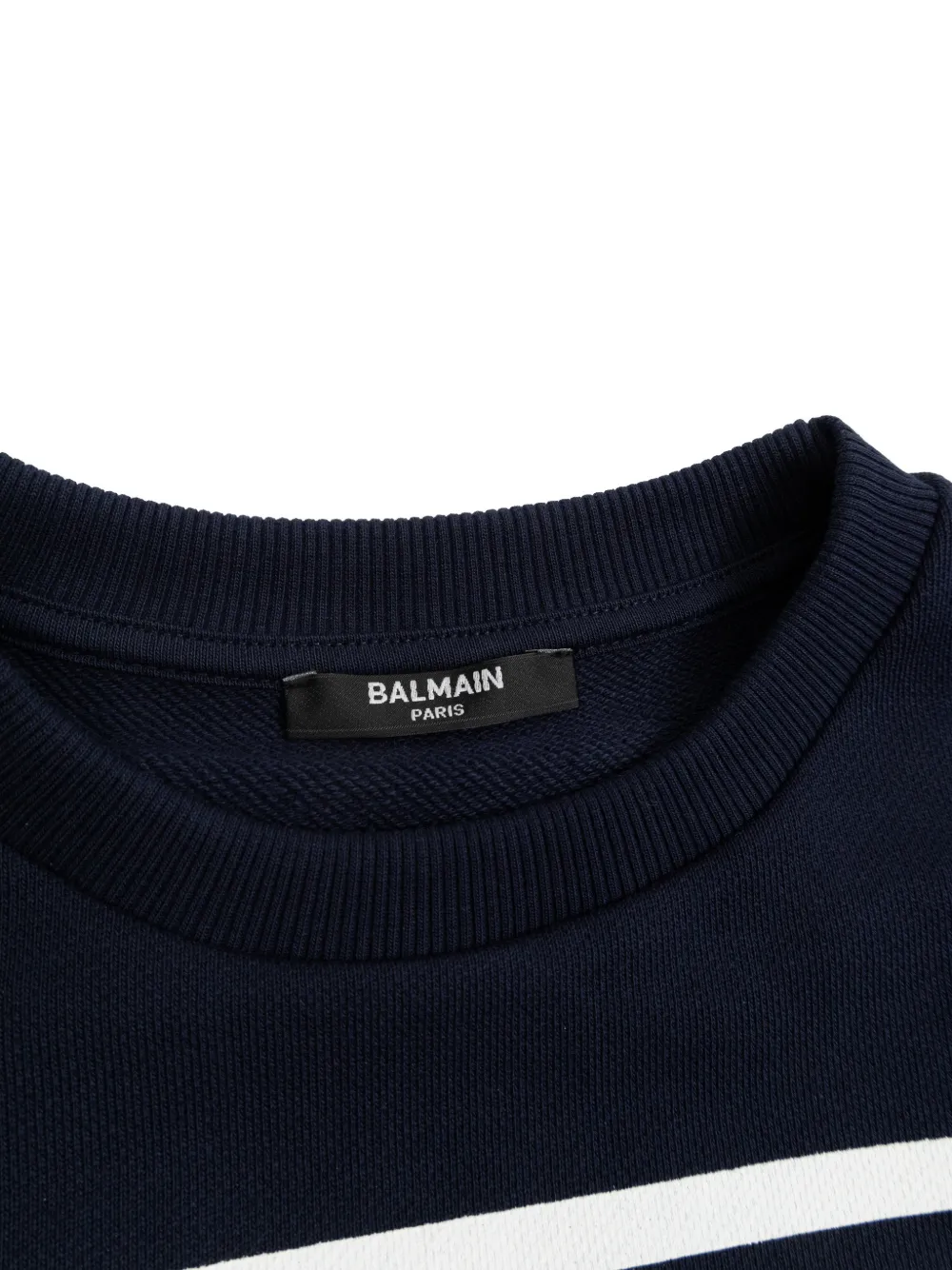  Balmain Kids Logo-detail Long-sleeve Sweatshirt - Blue 