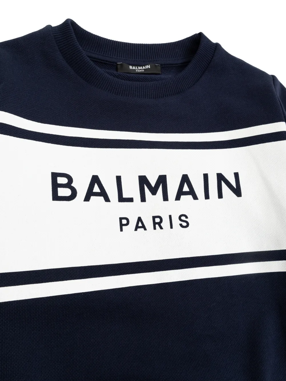 Balmain Kids Sweater met logo Blauw