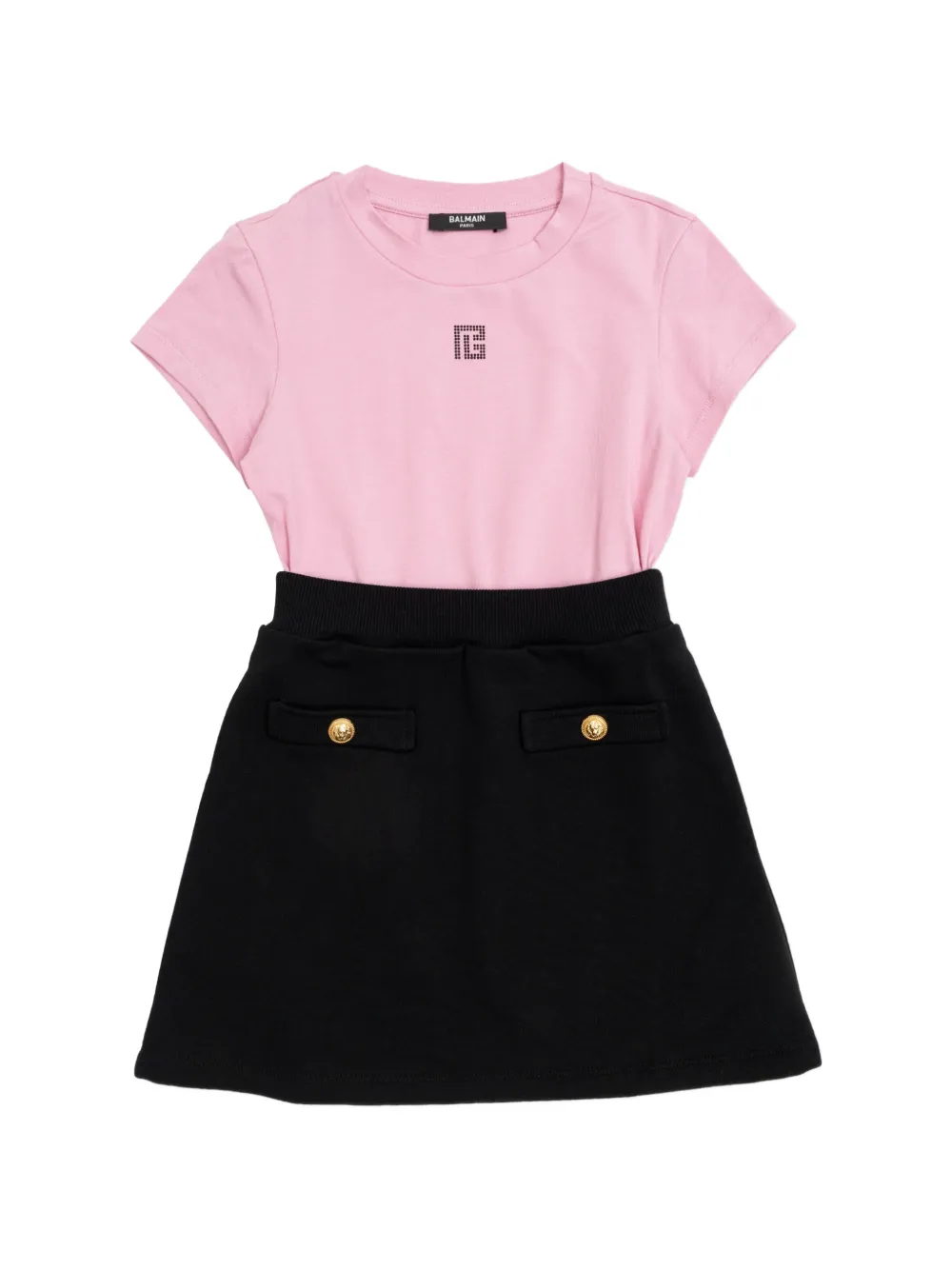 Balmain Kids logo-embellished dress - Rosa