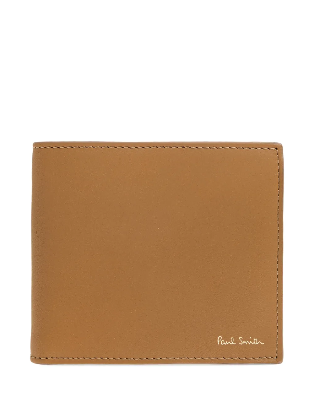 Paul Smith Signature Stripe calf leather wallet - Marrone