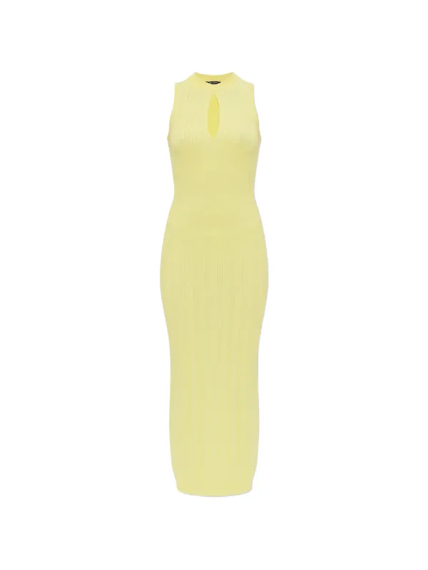strapless open back dress Cassie Rib Knit Tube Maxi Dress main image 1