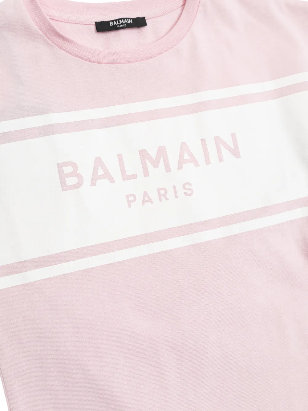 Balmain Kids Jurk met logoprint Roze