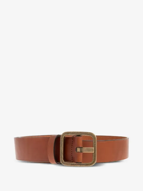 DSQUARED2 Twin Buckle leather belt