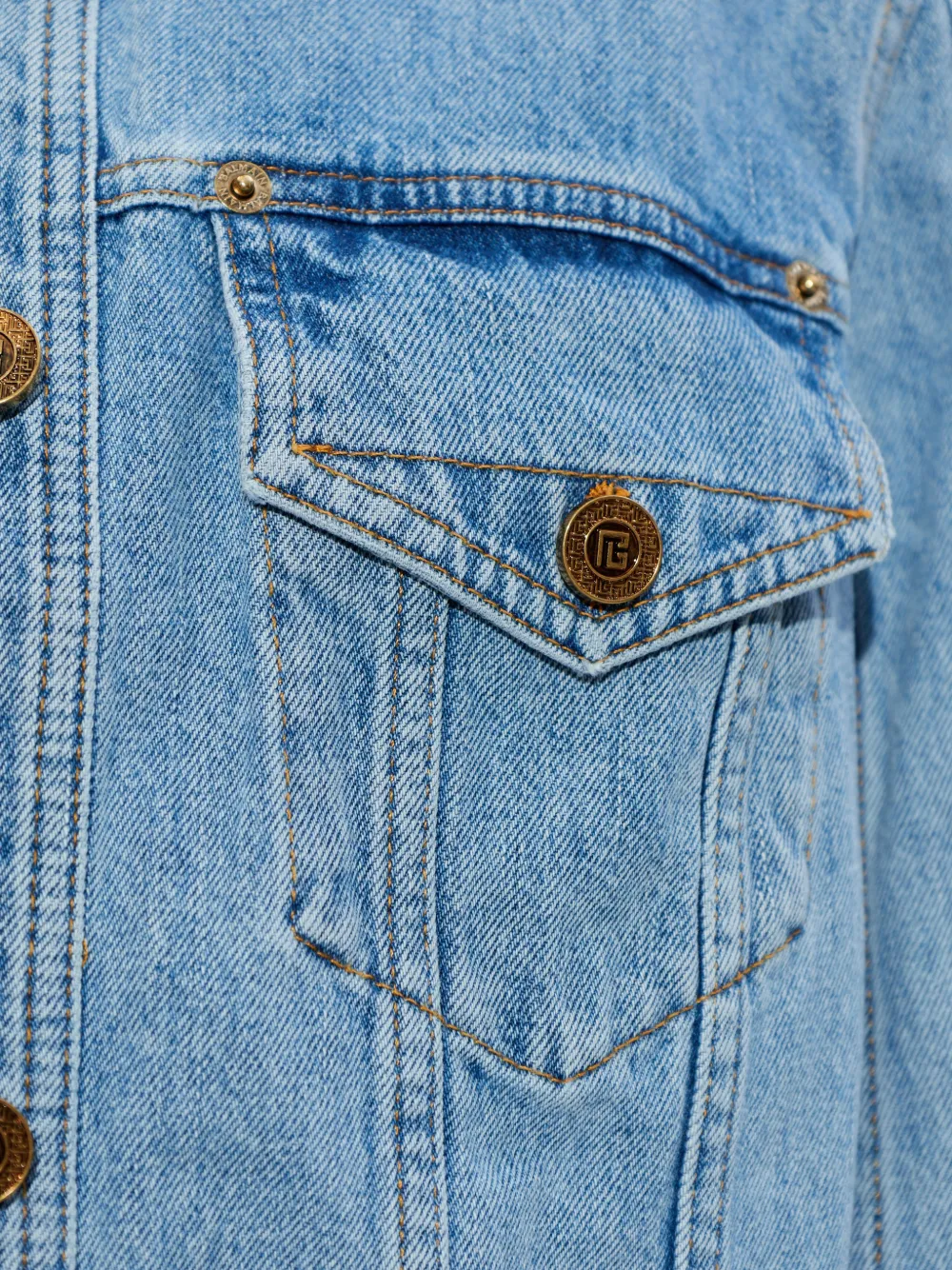 Balmain Denim jack met knopen Blauw