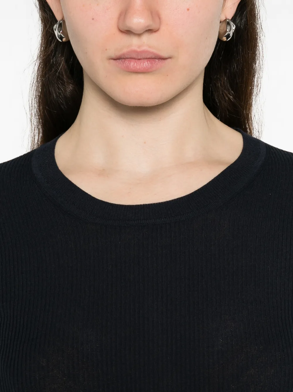P.A.R.O.S.H. Geribbeld T-shirt Blauw