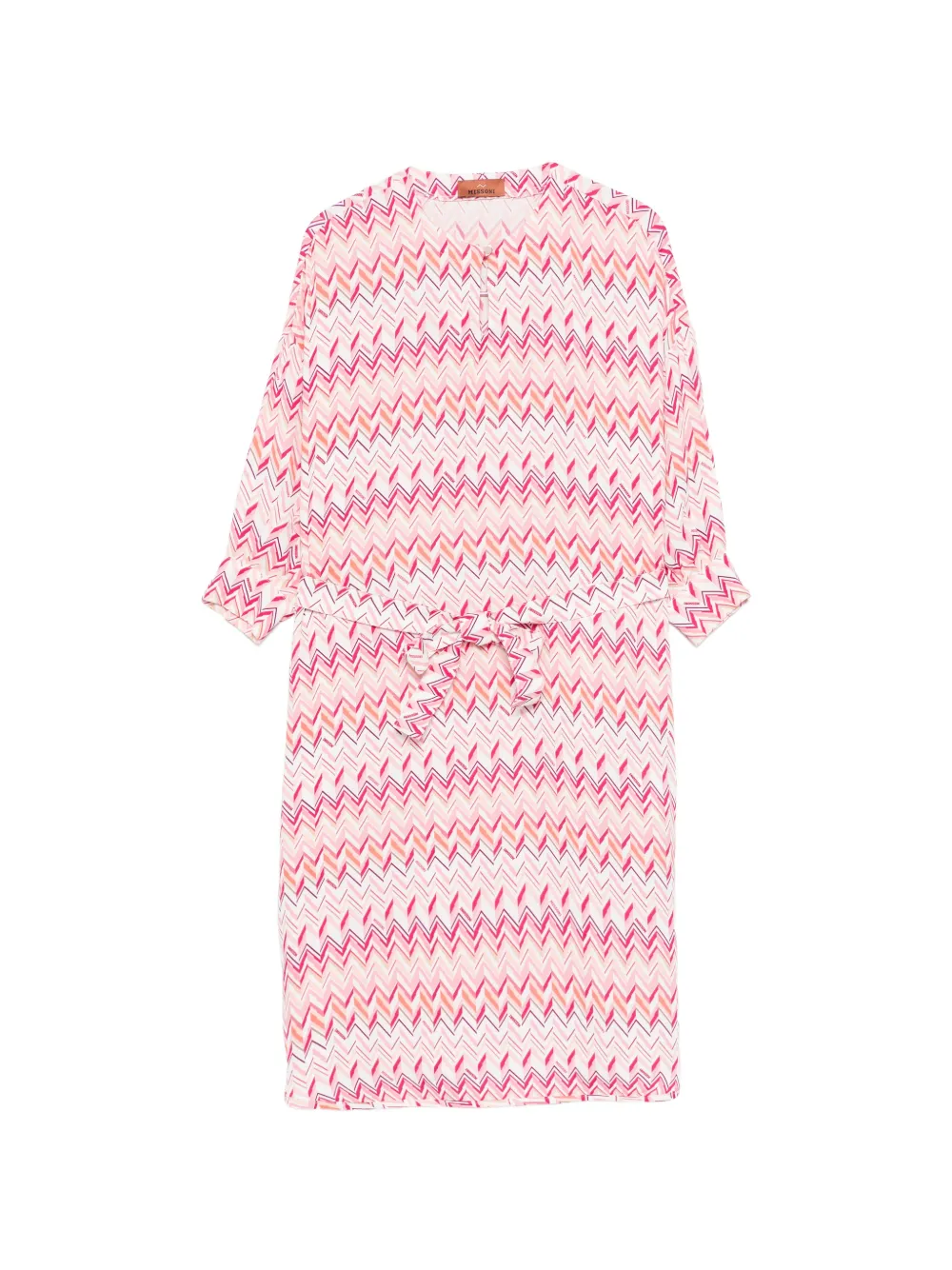 Missoni Kids chevron tie dress - Bianco