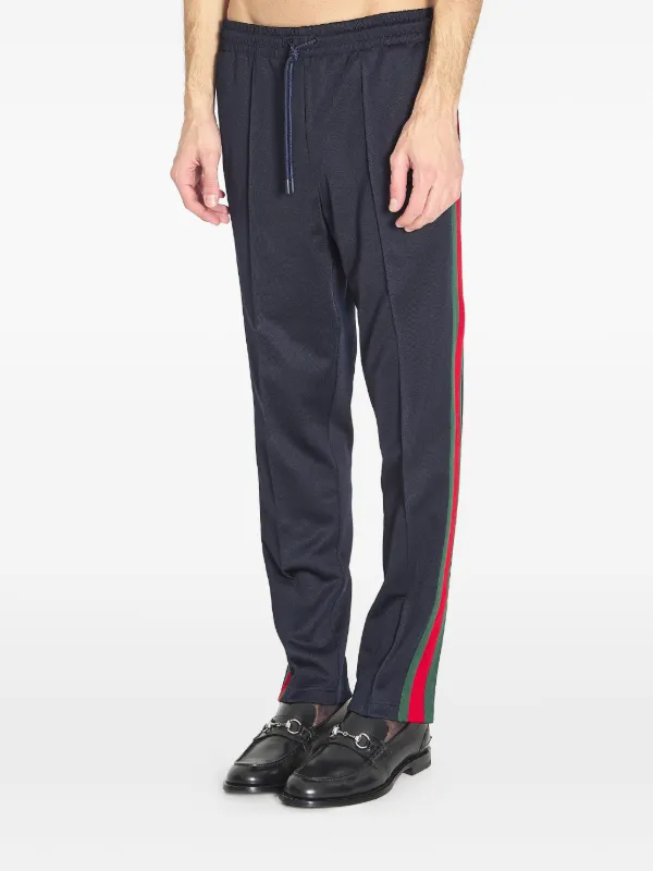 GUCCI グッチ　 サイドストライプロゴスウェットパンツ　値下げ Gucci サイドストライプ パンツ | ブルー | FARFETCH JP