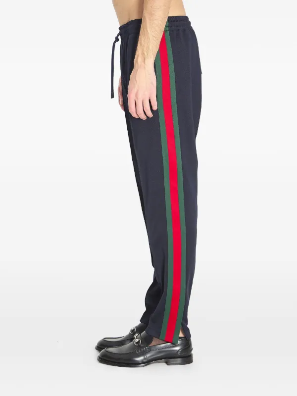 GUCCI　グッチ　黒ブラック サイドストライプパンツ　イージーパンツ Gucci サイドストライプ パンツ | ブルー | FARFETCH JP