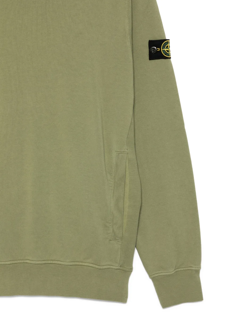 Stone Island Junior Hoodie met logopatch Groen