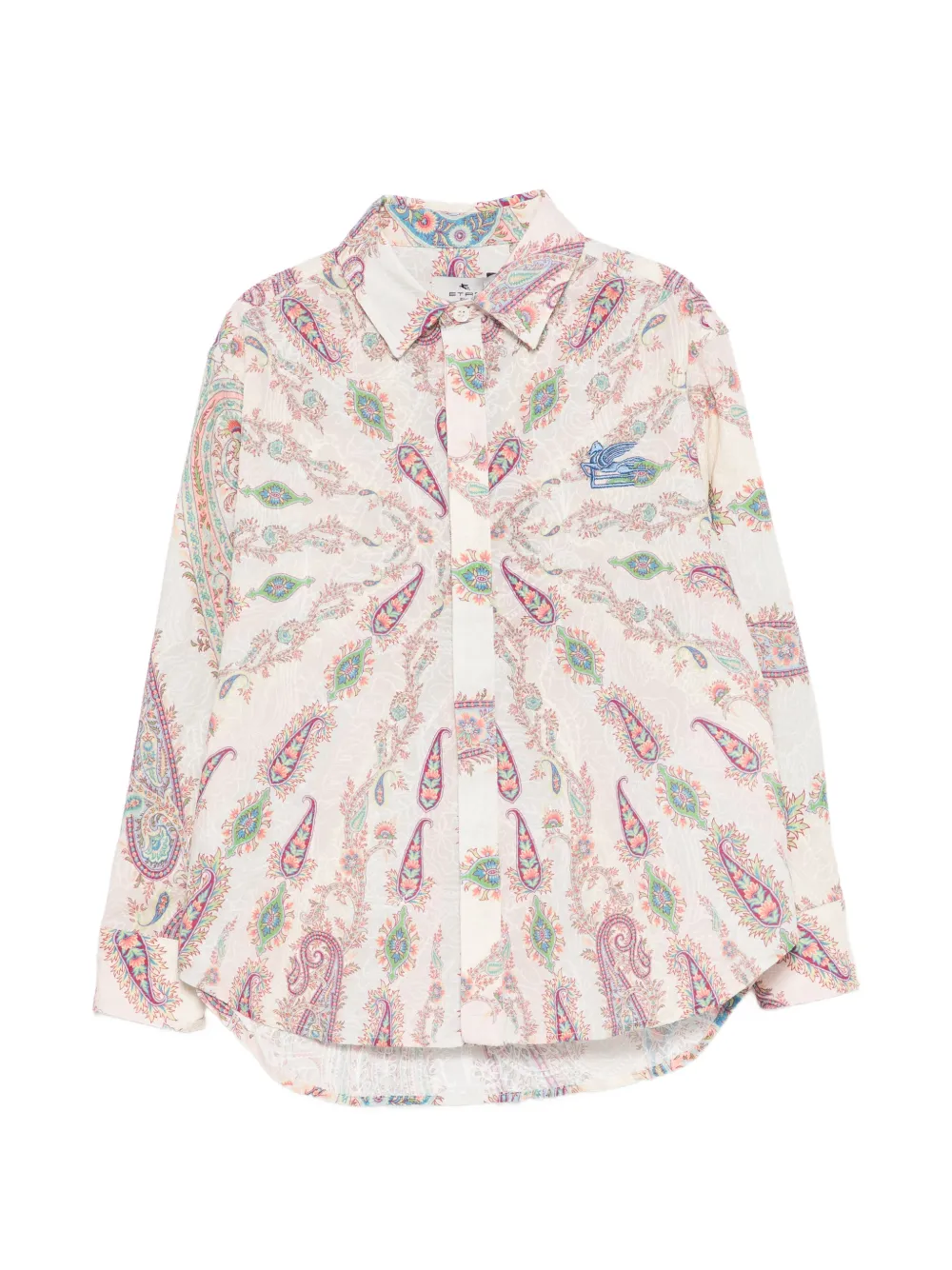 ETRO KIDS paisley embroidered shirt - Toni neutri