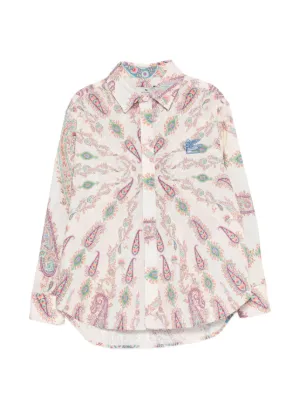 ETRO KIDS ラッフル ペイズリーブラウス | ピンク | FARFETCH JP