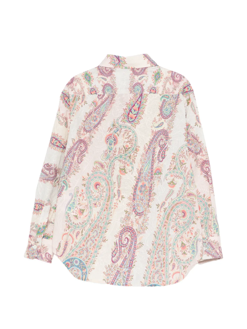 ETRO KIDS Shirt met geborduurd paisley Beige