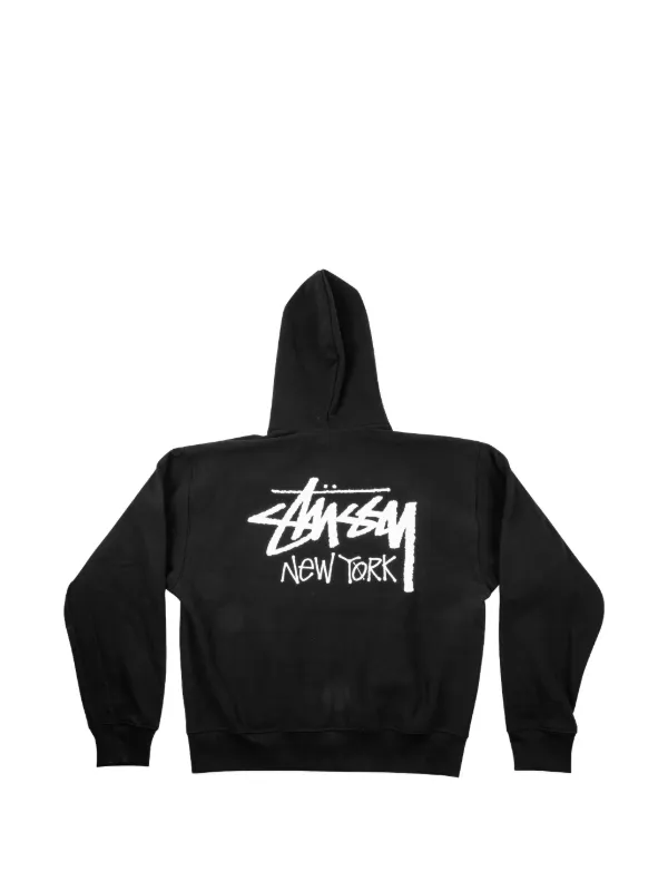 Stüssy New York zip-fastening Hoodie | Black | FARFETCH