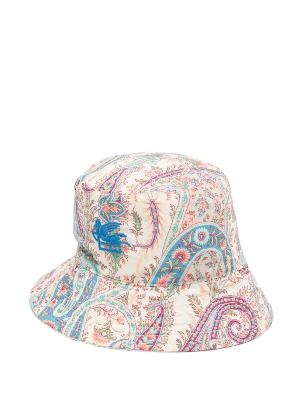 エトロペイズリー柄 バケットハット ETRO KIDS ペイズリー バケットハット | ニュートラル | FARFETCH JP