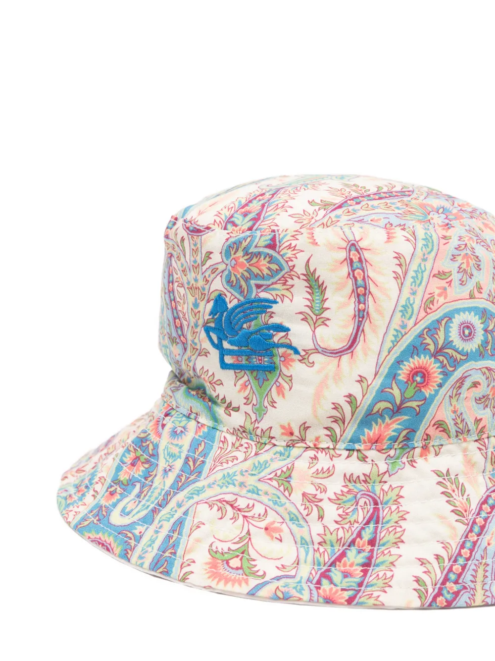  Etro Kids Paisley Embroidered Bucket Hat - Neutrals 
