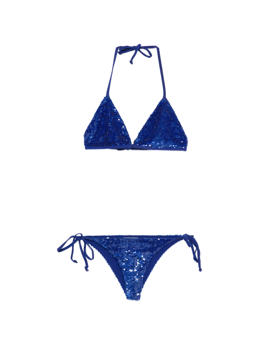 P.A.R.O.S.H. sequin-embellishment bikini set (set of two) - Blu