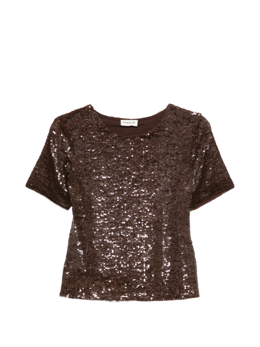 P.A.R.O.S.H. sequin-embellishment blouse - Marrone