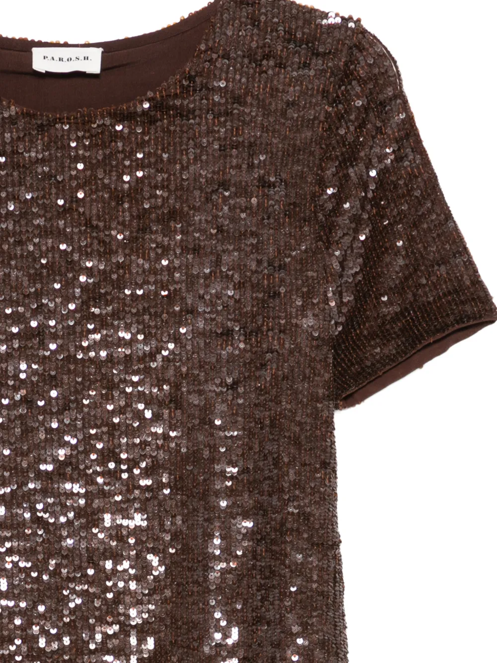  P.a.r.o.s.h. Sequin-embellishment Blouse - Brown 