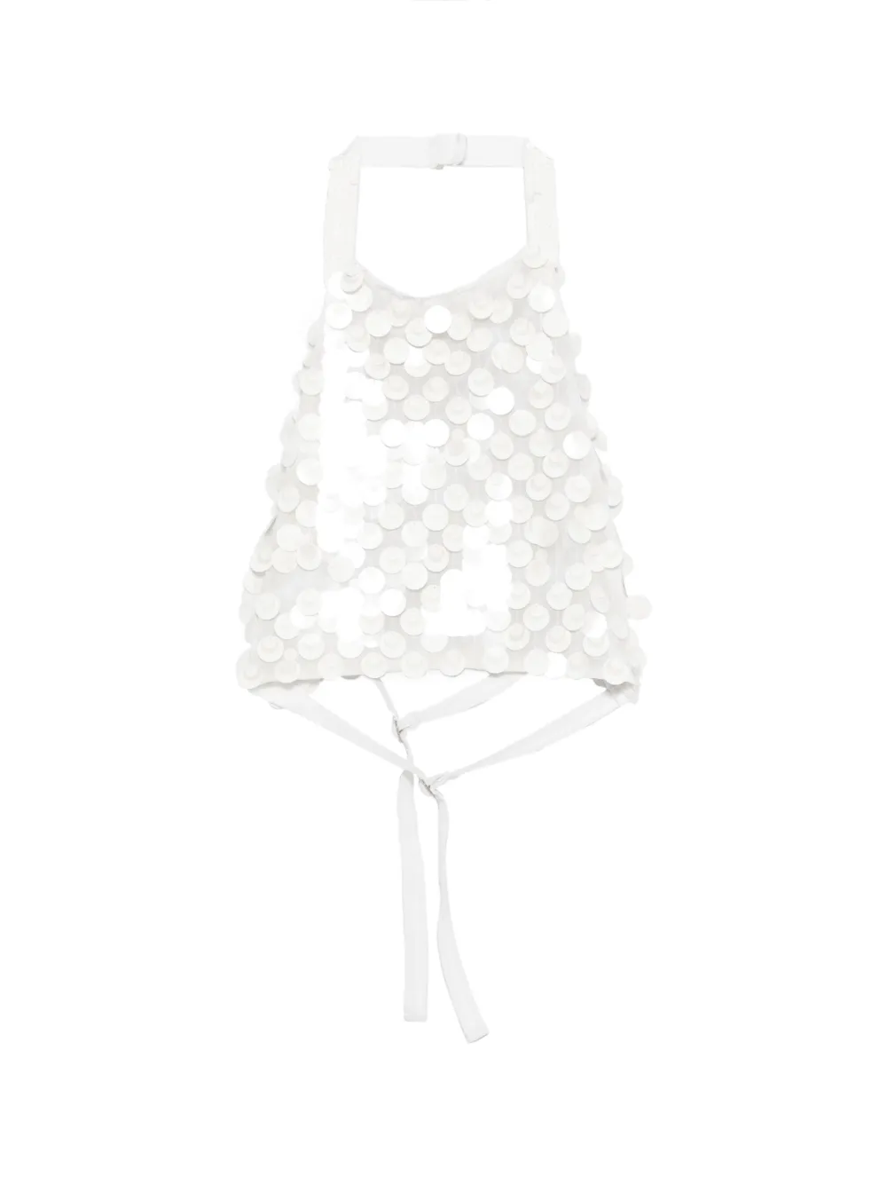 P.A.R.O.S.H. sequin-appliqué top - Bianco