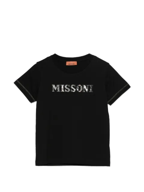 Missoni Kids logo-embroidered T-shirt
