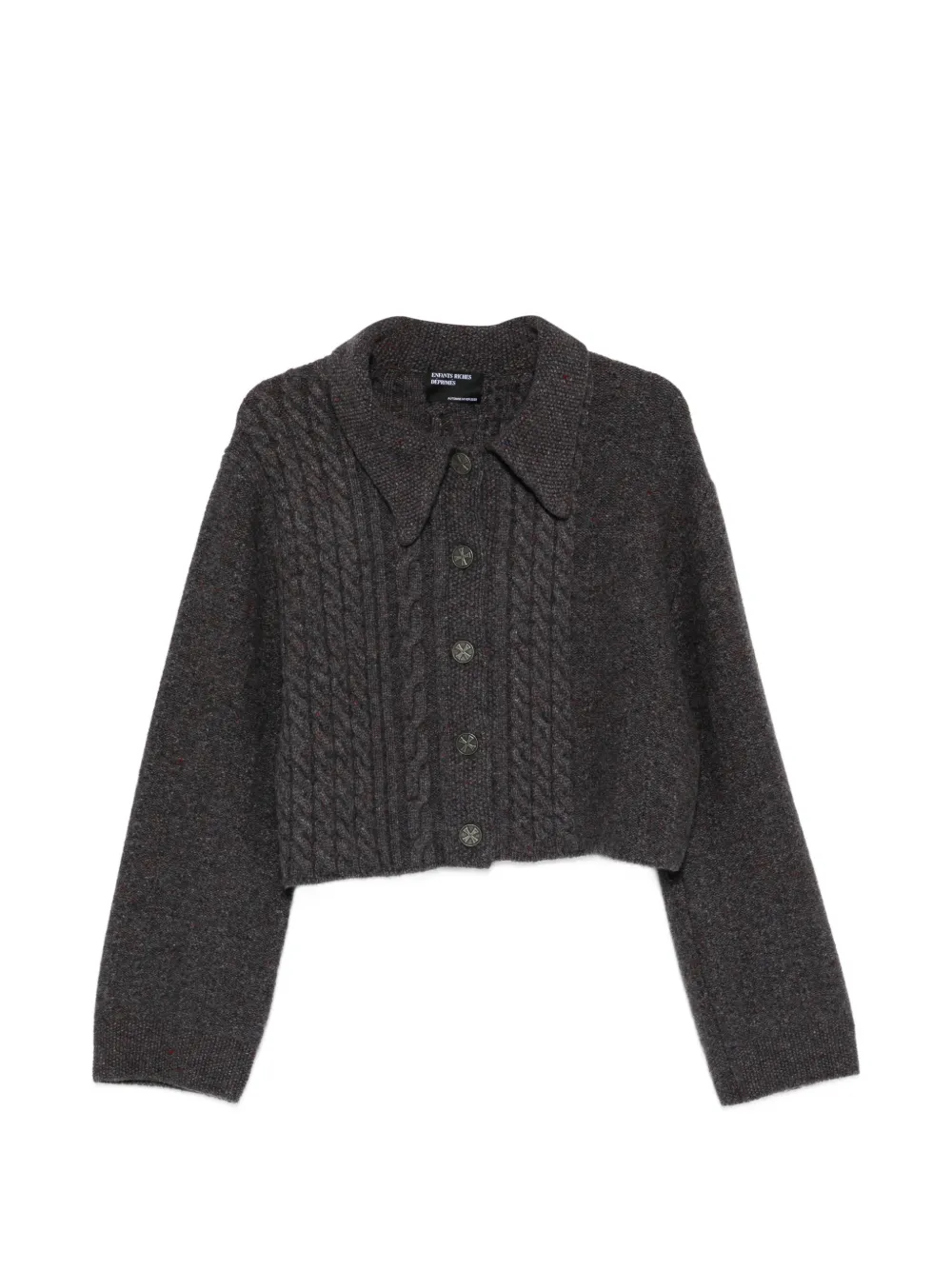 Enfants Riches Déprimés cable-knit buttoned cardigan - Grigio