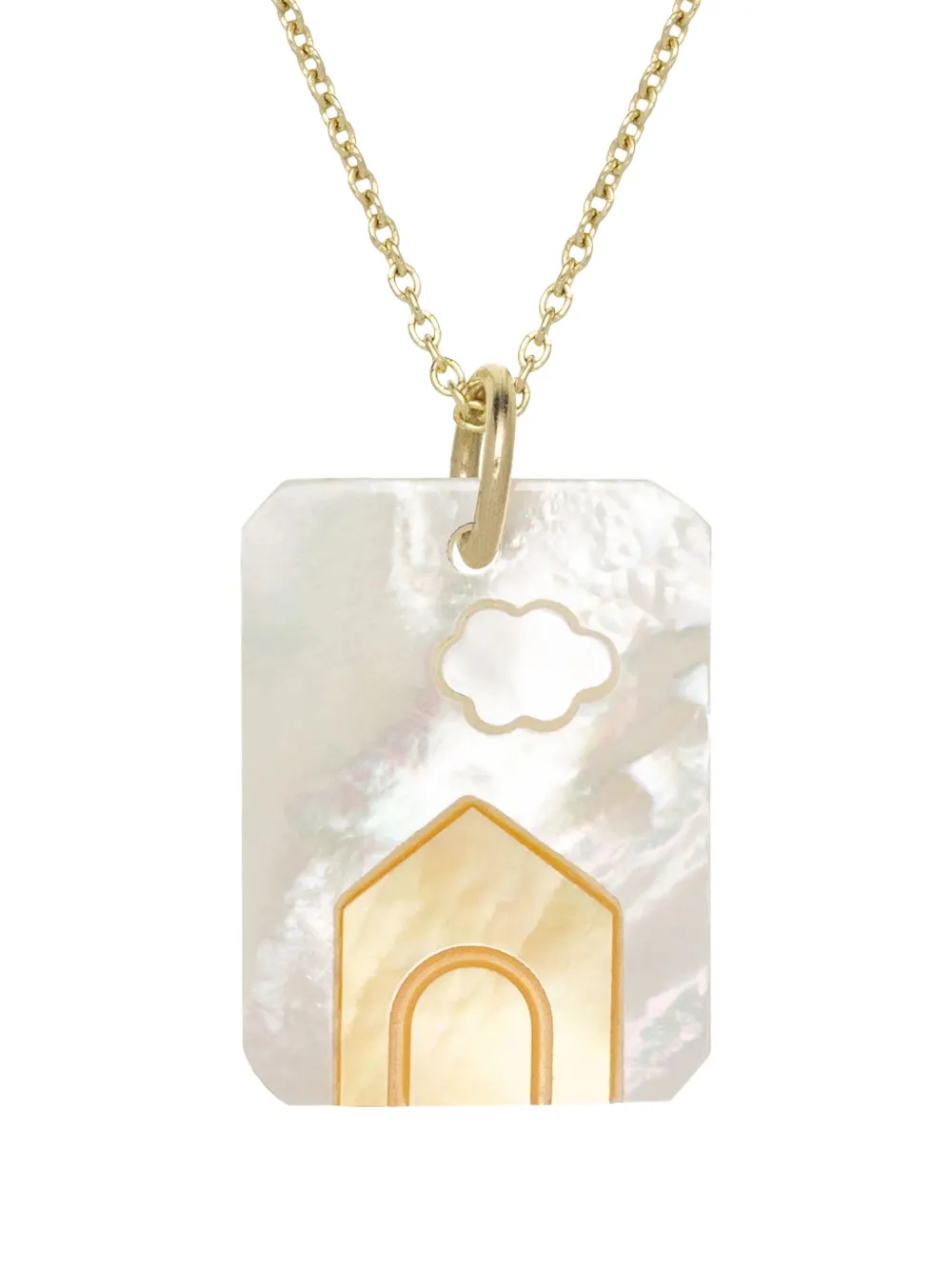 Aliita Cloud House Pendant Necklace - Oro