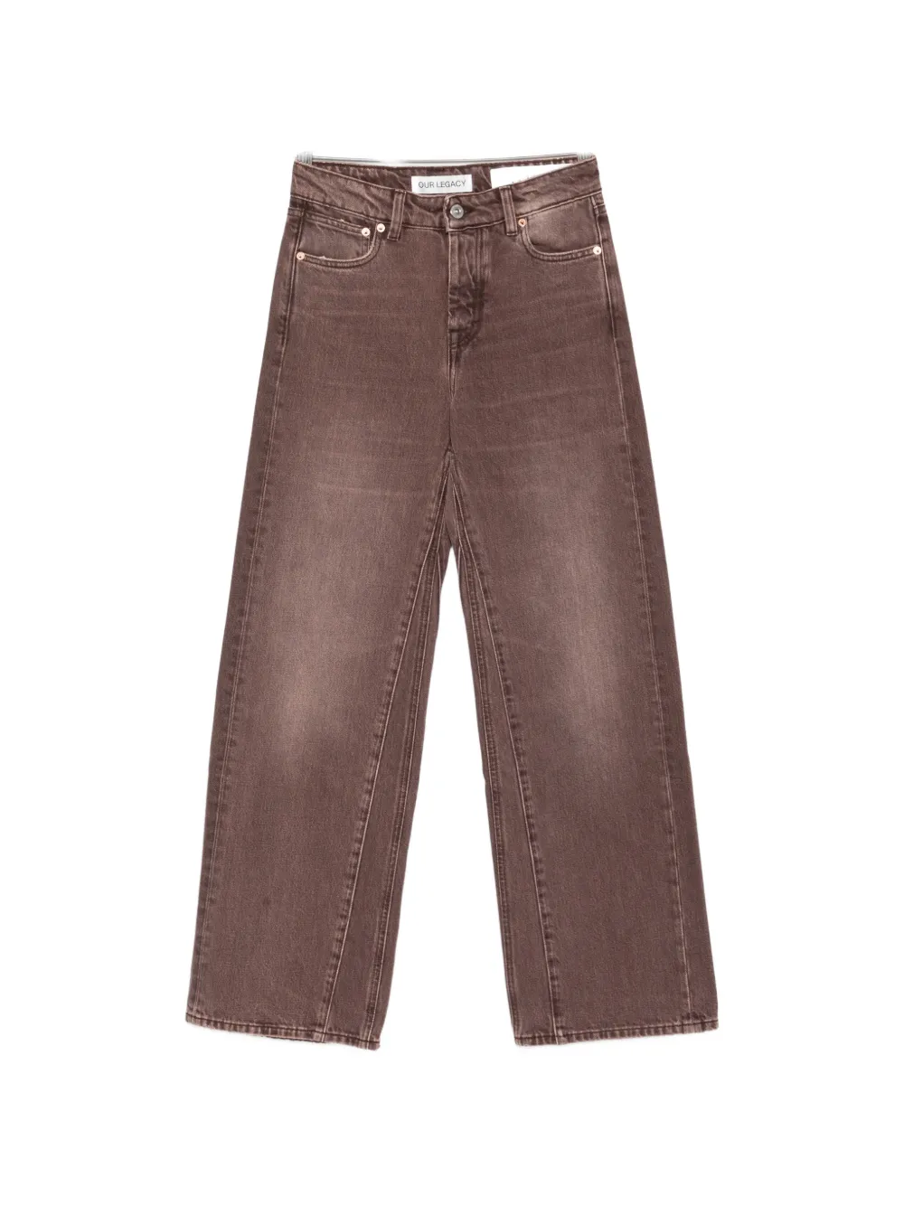 OUR LEGACY logo-patch jeans - Marrone