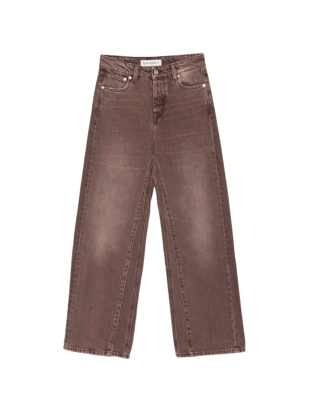 OUR LEGACY logo-patch jeans - Marrone
