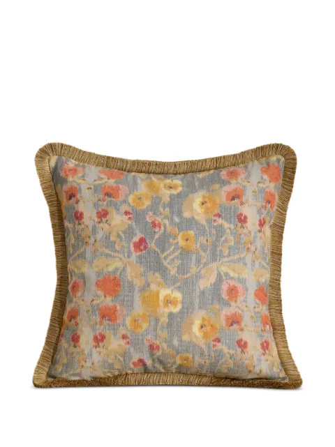 Soho Home Halsey floral fringed cushion