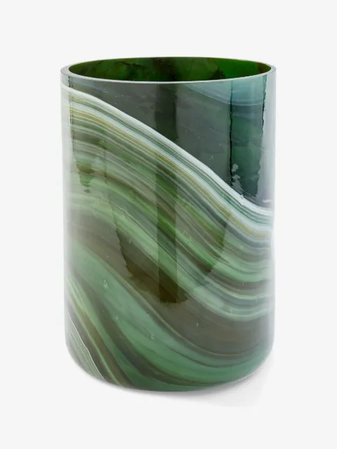 POLSPOTTEN large marbled glass vase