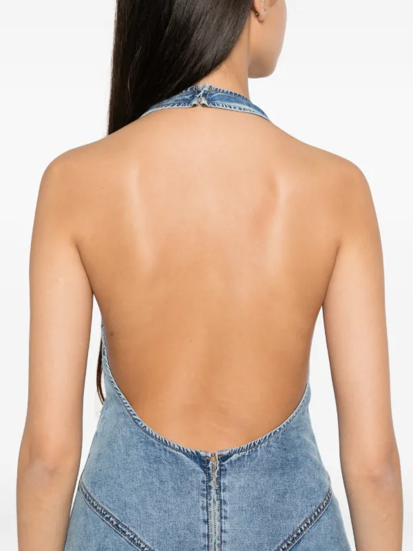 denim halter midi dress Caroline Denim Halter Midi Dress / Indigo Blue | MESHKI