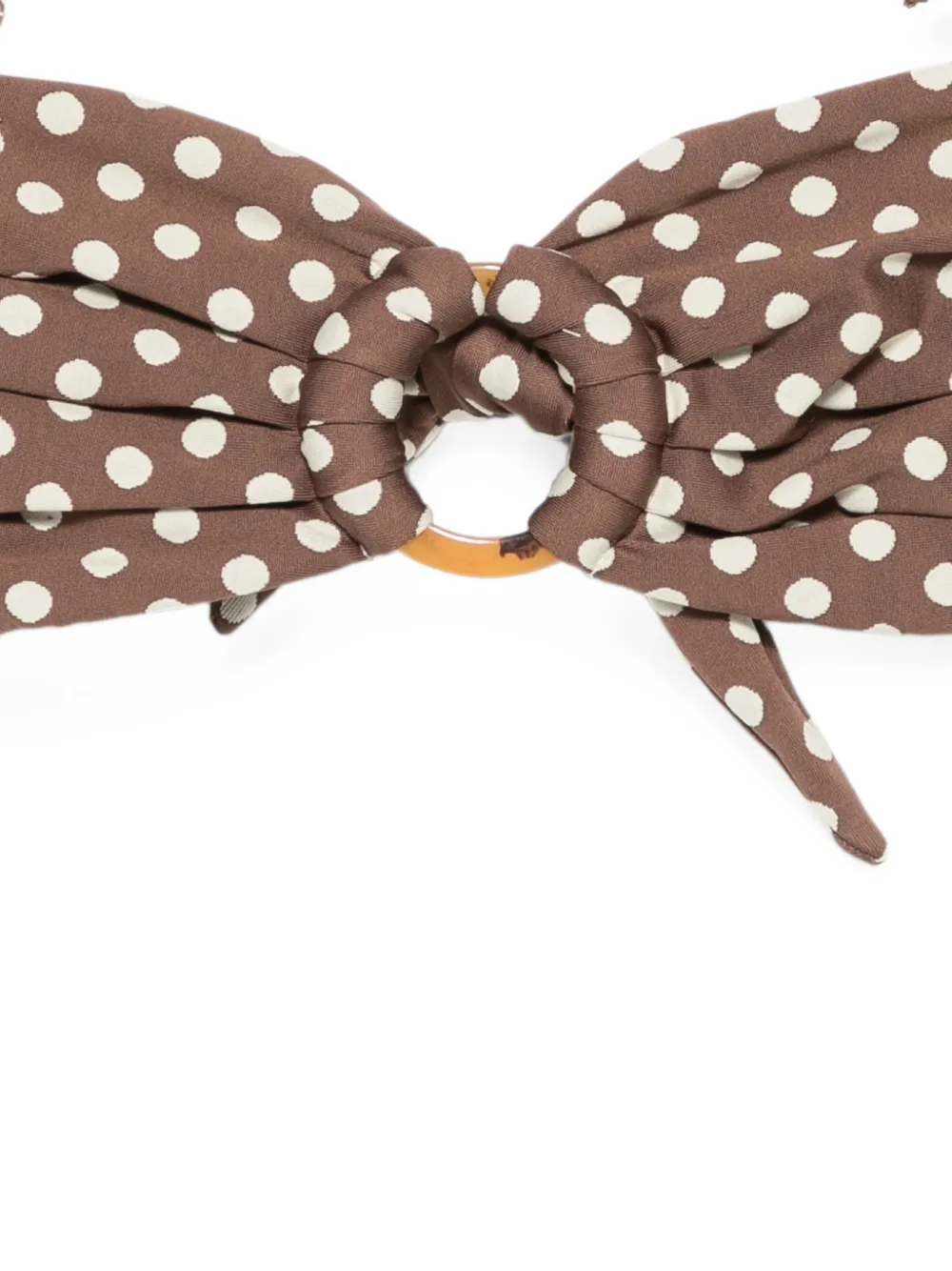 MONTCE Vivian Tori bandeau bikinitop met strikken Bruin