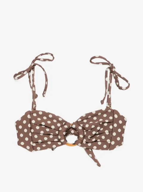 MONTCE Vivian Tori polka-dot bandeau bikini top
