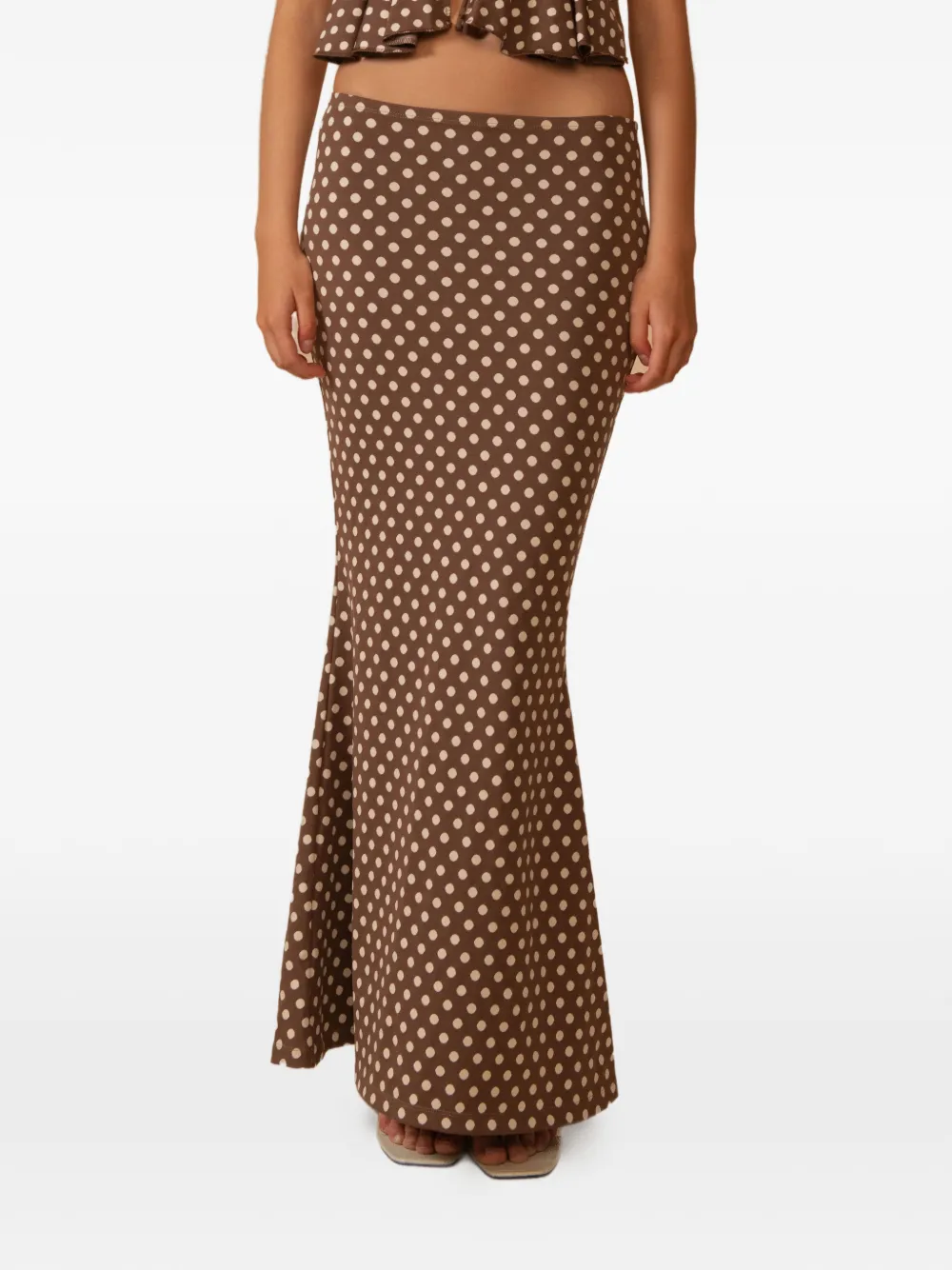 MONTCE Natalia polka-dot maxi skirt