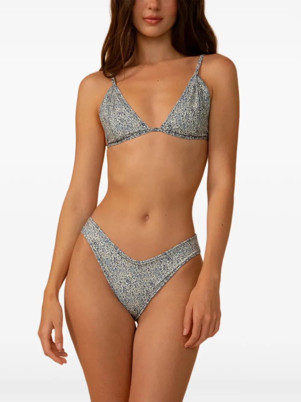 MONTCE Kiki floral-print bikini top - Blu