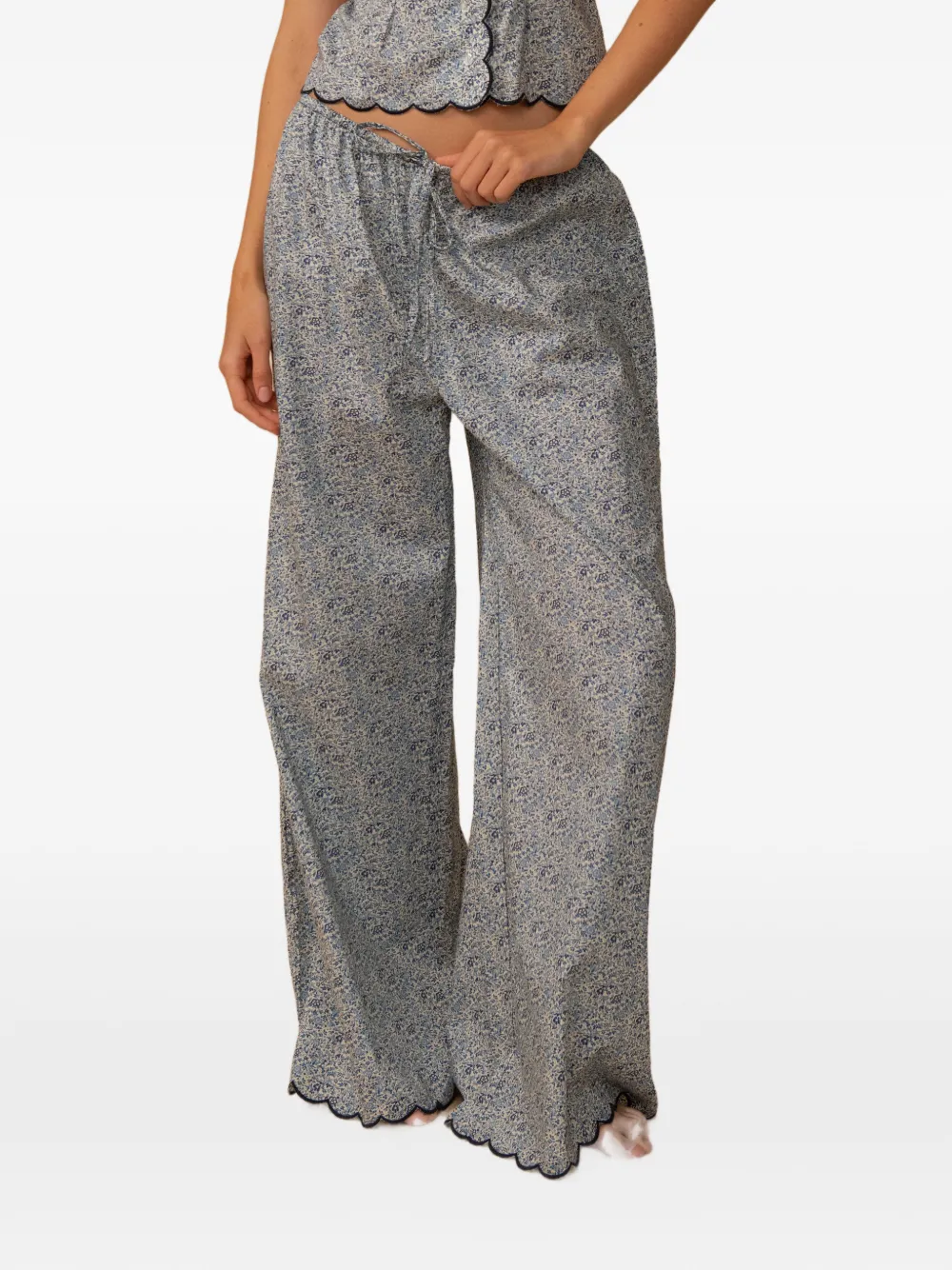 MONTCE Hose mit Blumenprint - Blau