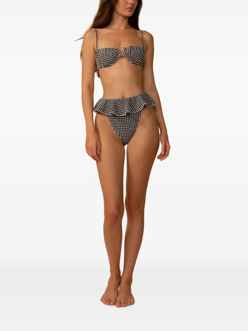 MONTCE Tamarindo ruffled bikini bottoms - Nero