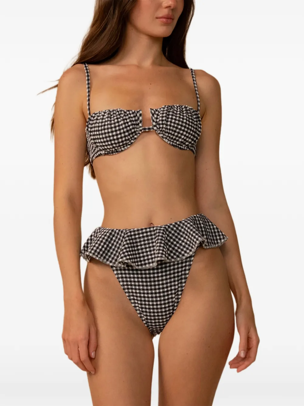 MONTCE Tamarindo ruffled bikini bottoms - Nero