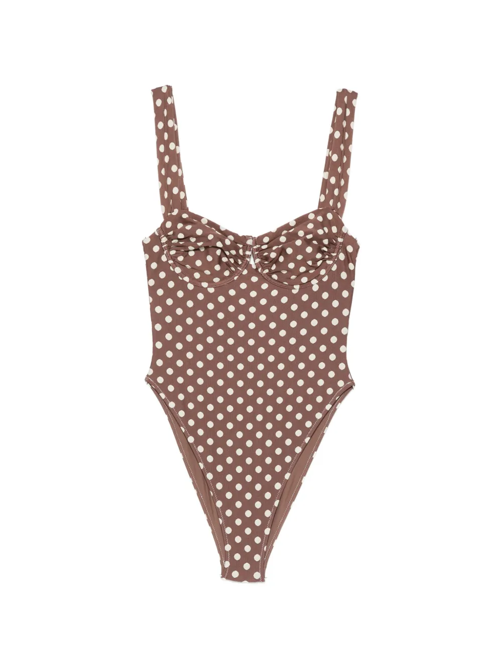 MONTCE Vivian Bella polka dot swimsuit - Marrone