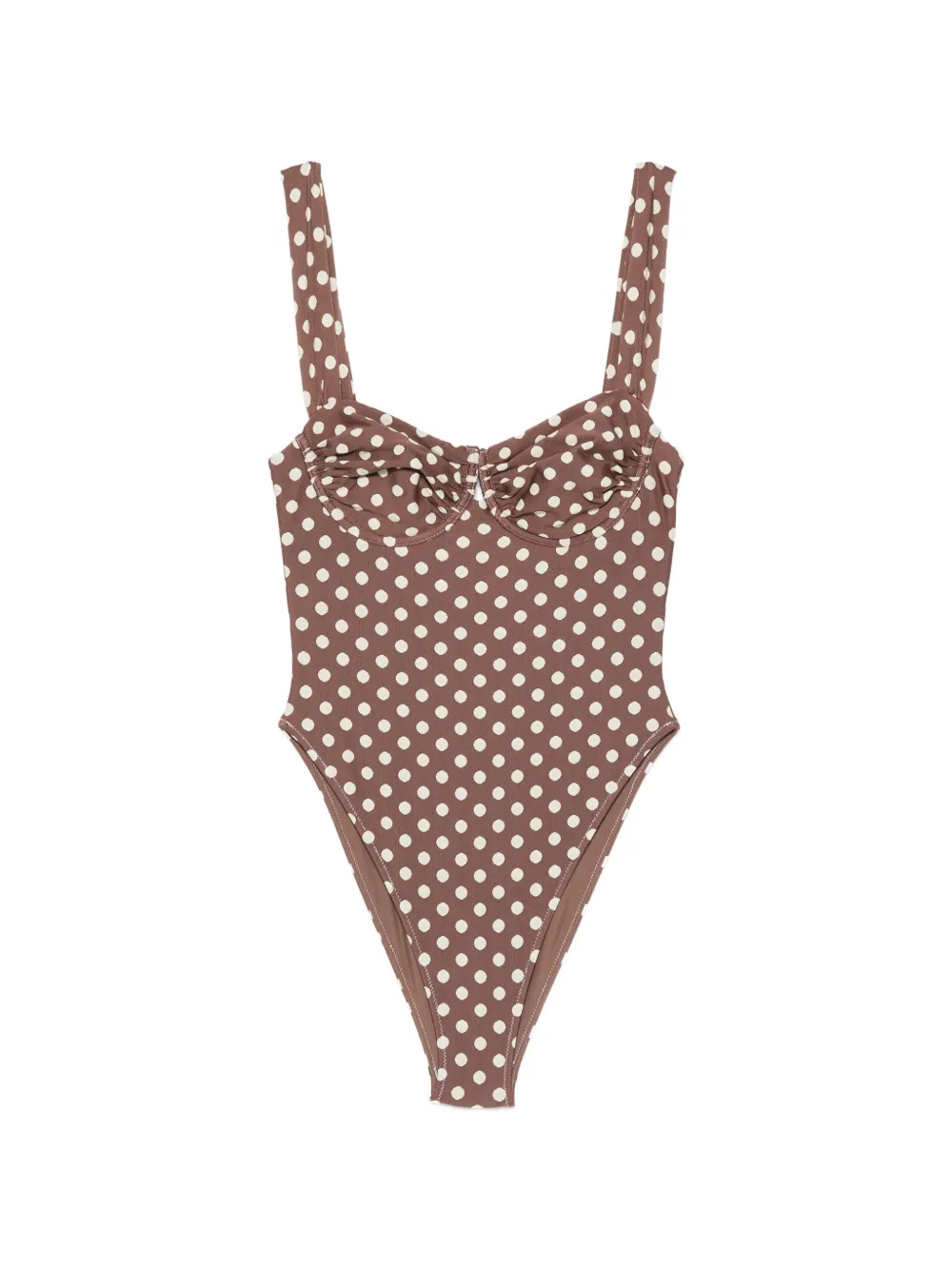 MONTCE Vivian Bella polka dot swimsuit - Marrone