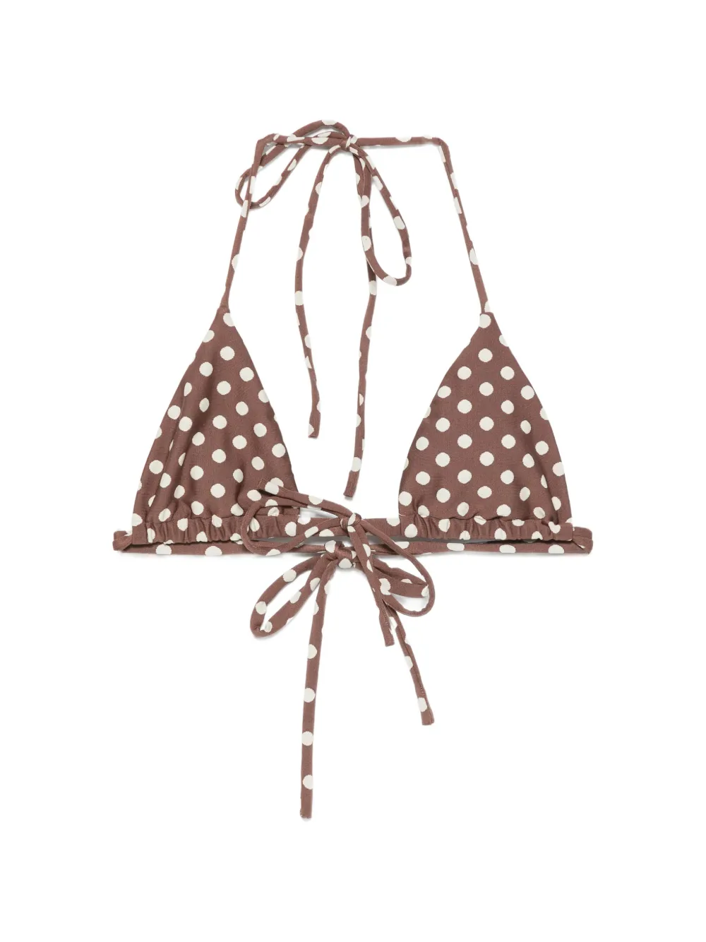 MONTCE Vivian Emma polka dot bikini top - Marrone