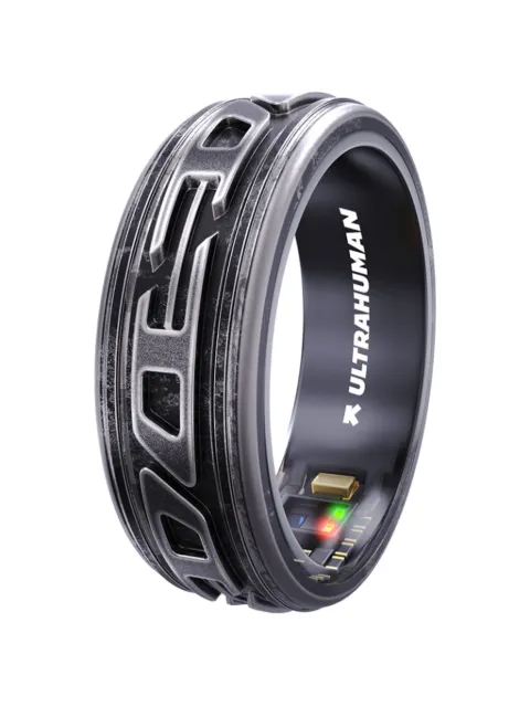 Diesel logo-embossed smart ring