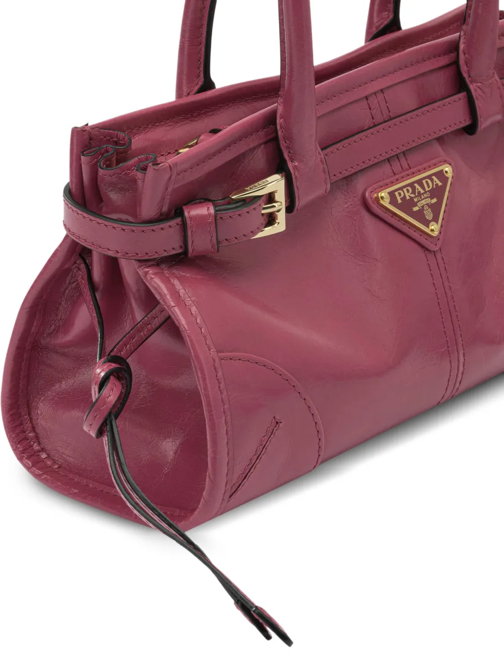 Prada Leren schoudertas met gesp Roze